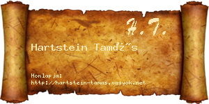 Hartstein Tamás névjegykártya